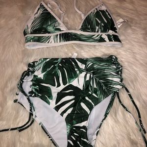 Forest High Waisted bathing suit